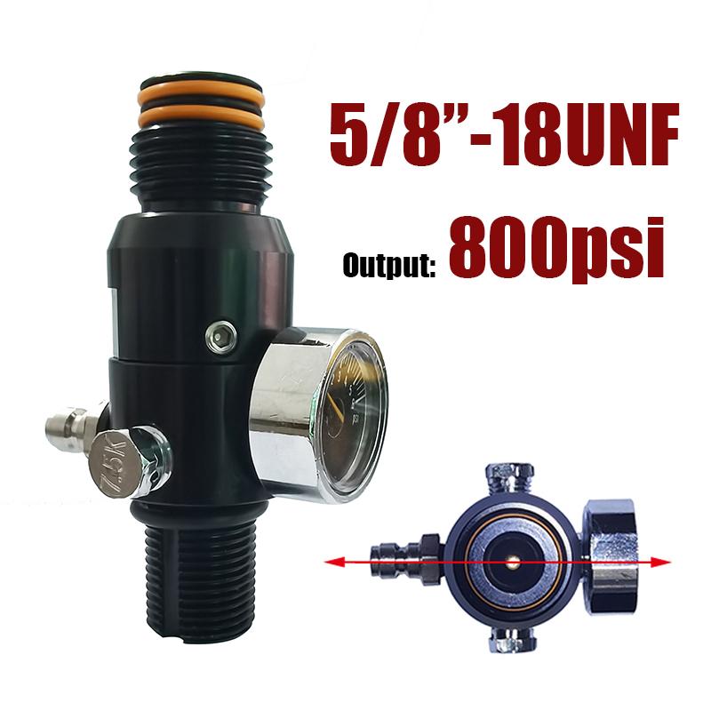 HPA Regulator Adapter Valve of Compressed Air CO2 Oxygen Nitrogen Cylinder Tank Bottle 4500psi Input, Output 800psi to 3000ps 5-8 800psi
HPA Regulator Adapter Valve of Compressed Air CO2 Oxygen Nitrogen Cylinder Tank Bottle 4500psi Input, Output 800psi to 3000ps 5-8 800psi