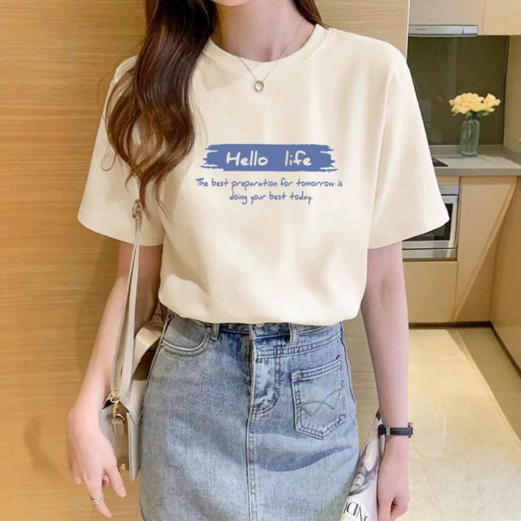 2025 new white cotton short-sleeved t-shirt women s summer large-size women s loose letter half-sleeved crew neck top trendy XXXL
2025 new white cotton short-sleeved t-shirt women s summer large-size women s loose letter half-sleeved crew neck top trendy XXXL