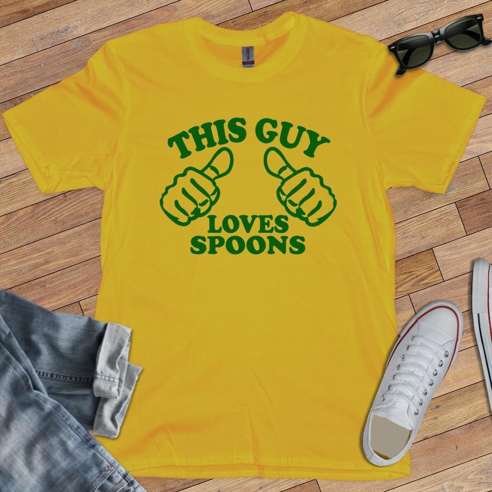 THIS GUY LOVES SPOONS T-SHIRT (irreverent weird silly funny cutlery tea spoon) Unisex T-Shirt XXL
THIS GUY LOVES SPOONS T-SHIRT (irreverent weird silly funny cutlery tea spoon) Unisex T-Shirt XXL