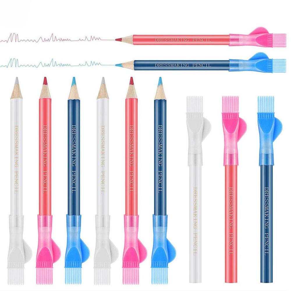 Red,Blue,White with Brush Cap Fabric Pencils Water Soluble Pen Dressmaker Tools Sewing Marker 
Red,Blue,White with Brush Cap Fabric Pencils Water Soluble Pen Dressmaker Tools Sewing Marker