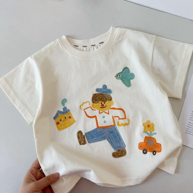 Short Sleeve T-Shirt Kids Summer Cartoon Bottoming Shirt Baby Unisex Printing Breathable Pure Cotton Trendy Crew Neck Tops 140 бежевий
Short Sleeve T-Shirt Kids Summer Cartoon Bottoming Shirt Baby Unisex Printing Breathable Pure Cotton Trendy Crew Neck Tops 140 бежевий