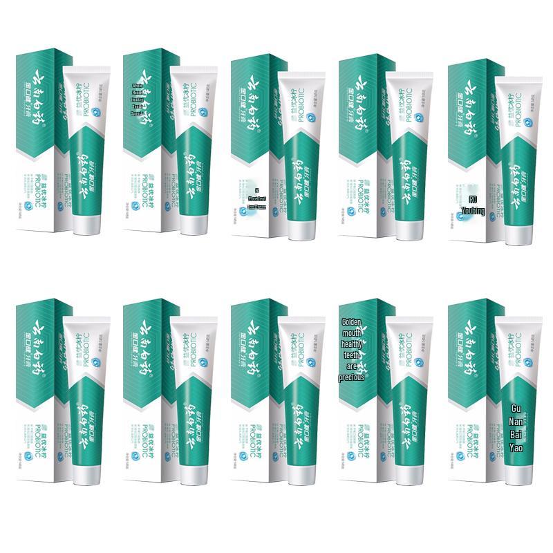 Yunnan Baiyao Jin Kou Jian Ice Lemon Mint Toothpaste, 10-Pack
Yunnan Baiyao Jin Kou Jian Ice Lemon Mint Toothpaste, 10-Pack