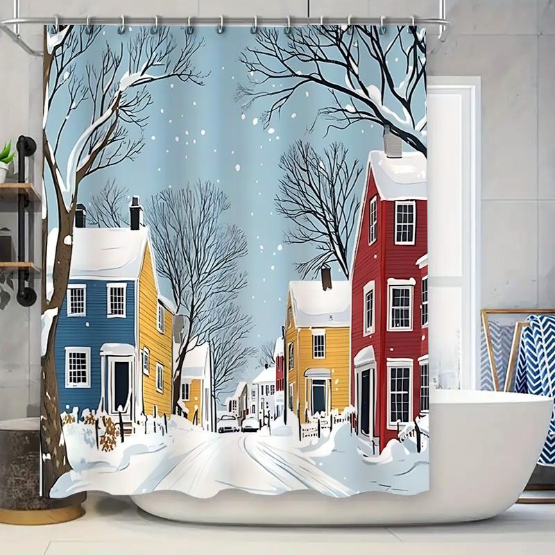 Snowy Streets And Colorful Houses Winter Wonderland Scene Shower Curtain For Home Bathroom Decoration Waterproof Durable W60H190(CM)-1 Pcs
Snowy Streets And Colorful Houses Winter Wonderland Scene Shower Curtain For Home Bathroom Decoration Waterproof Durable W60H190(CM)-1 Pcs