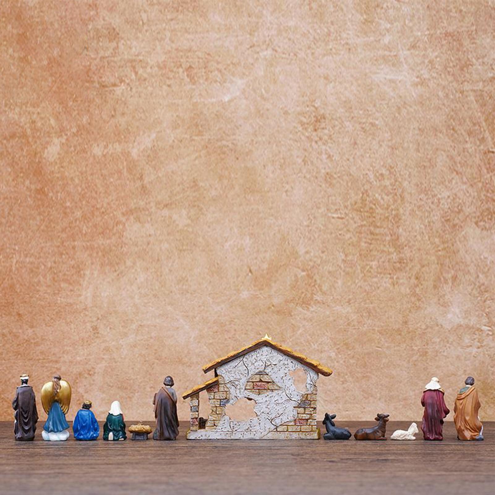 12pcs Nativity Scene Set Resin Christmas Trough Set Decoration With Stable Nativity Scene Statue Collection 5CM Christmas Crafts CN
12pcs Nativity Scene Set Resin Christmas Trough Set Decoration With Stable Nativity Scene Statue Collection 5CM Christmas Crafts CN