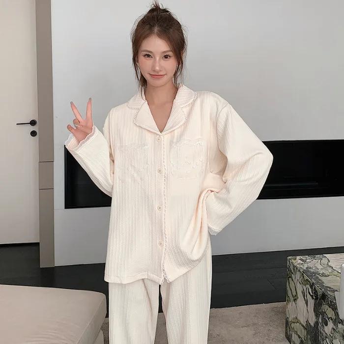 Пижама для беременных, женская, весна-осень, комплект из трех предметов для беременности, одежда для родов, послеродовой комплект для кормления грудью 3XL
Пижама для беременных, женская, весна-осень, комплект из трех предметов для беременности, одежда для родов, послеродовой комплект для кормления грудью 3XL