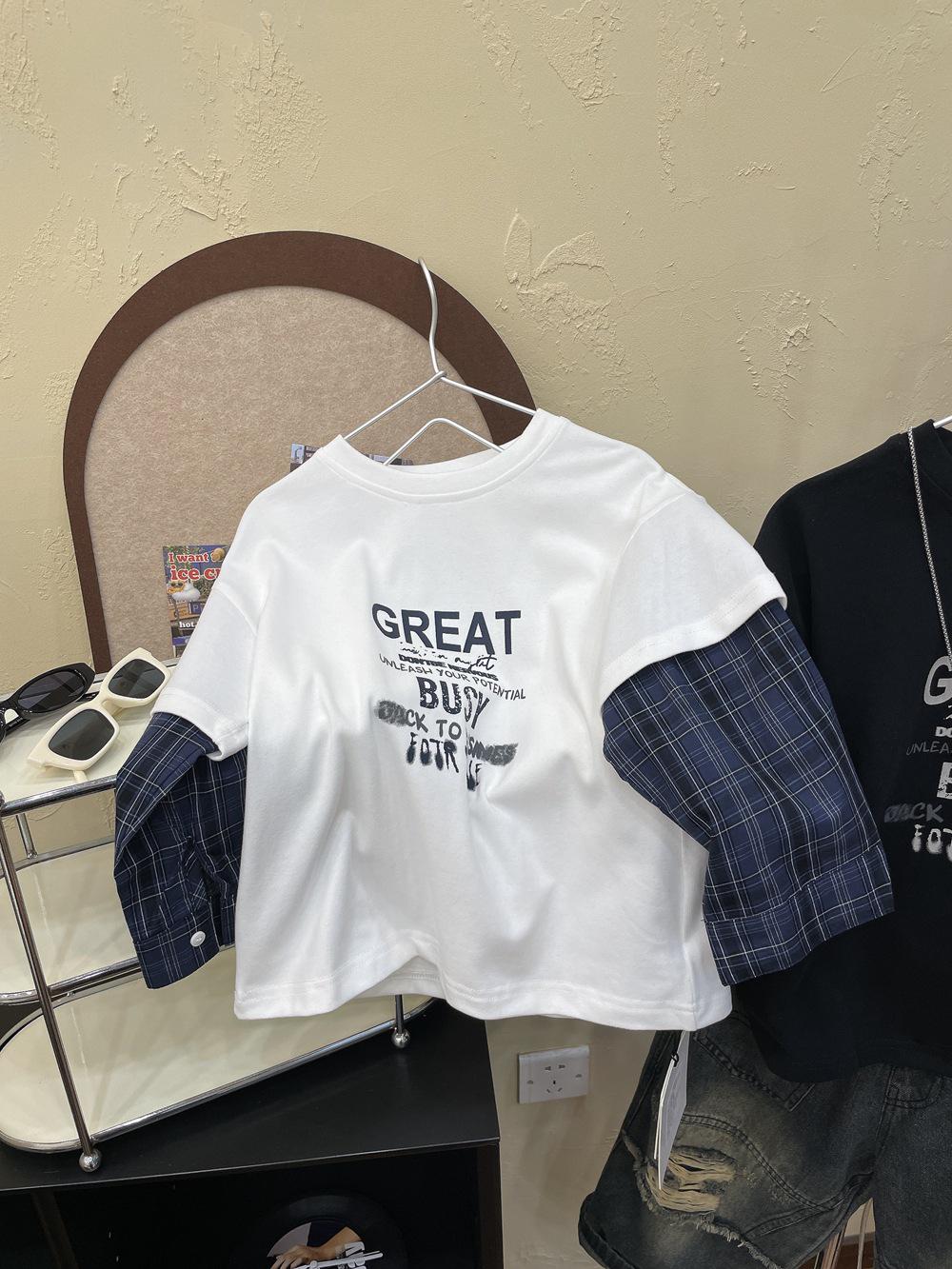 Plaid Long Sleeve Two-Piece T-Shirt for Boys - Trendy Spring & Autumn 2025 Fashion Top 110 cm белый
Plaid Long Sleeve Two-Piece T-Shirt for Boys - Trendy Spring & Autumn 2025 Fashion Top 110 cm белый