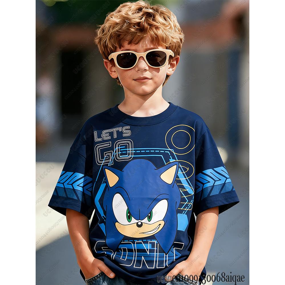 Cartoon Sonic Print Football Jerseys For Kids Summer Sports Short Sleeve Tshirt Quick-dry Sports Tees Kid Football Shirts 110
Cartoon Sonic Print Football Jerseys For Kids Summer Sports Short Sleeve Tshirt Quick-dry Sports Tees Kid Football Shirts 110