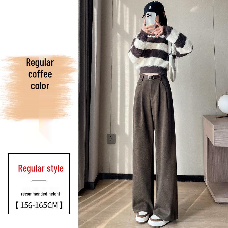 Women s Autumn/Winter Fleece-Lined Wool Wide-Leg Trousers - Petite, High-Waisted, Straight/Lantern-Leg Design. S (85-95 jin)
Women s Autumn/Winter Fleece-Lined Wool Wide-Leg Trousers - Petite, High-Waisted, Straight/Lantern-Leg Design. S (85-95 jin)