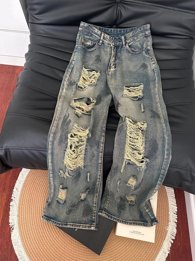 Blue Beggar Hole Broken Jeans Female Summer Thin Washed Small Pear-shaped Figure Skinny Dragging The Ground High-waisted Trousers Long Denim Pants XS
Blue Beggar Hole Broken Jeans Female Summer Thin Washed Small Pear-shaped Figure Skinny Dragging The Ground High-waisted Trousers Long Denim Pants XS