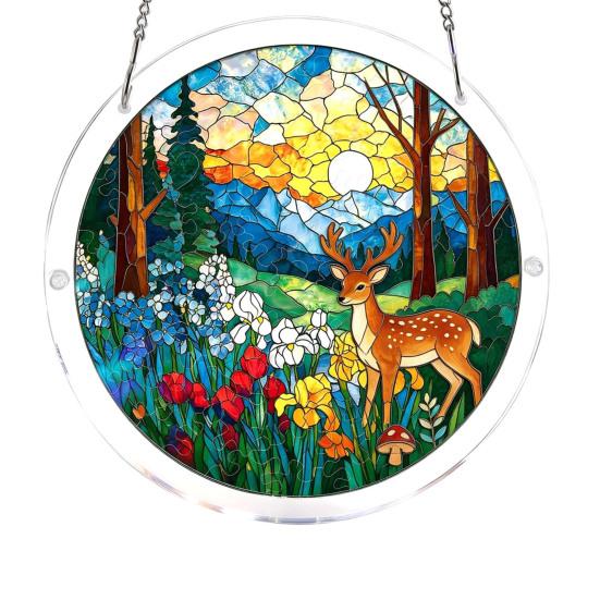 Acrylic Jigsaw Puzzle Suncatcher Stained Glass Window Hanging Ornament DIY Puzzles Sun Catcher Panel for Home Decor Gifts for Mom Friends B
Acrylic Jigsaw Puzzle Suncatcher Stained Glass Window Hanging Ornament DIY Puzzles Sun Catcher Panel for Home Decor Gifts for Mom Friends B