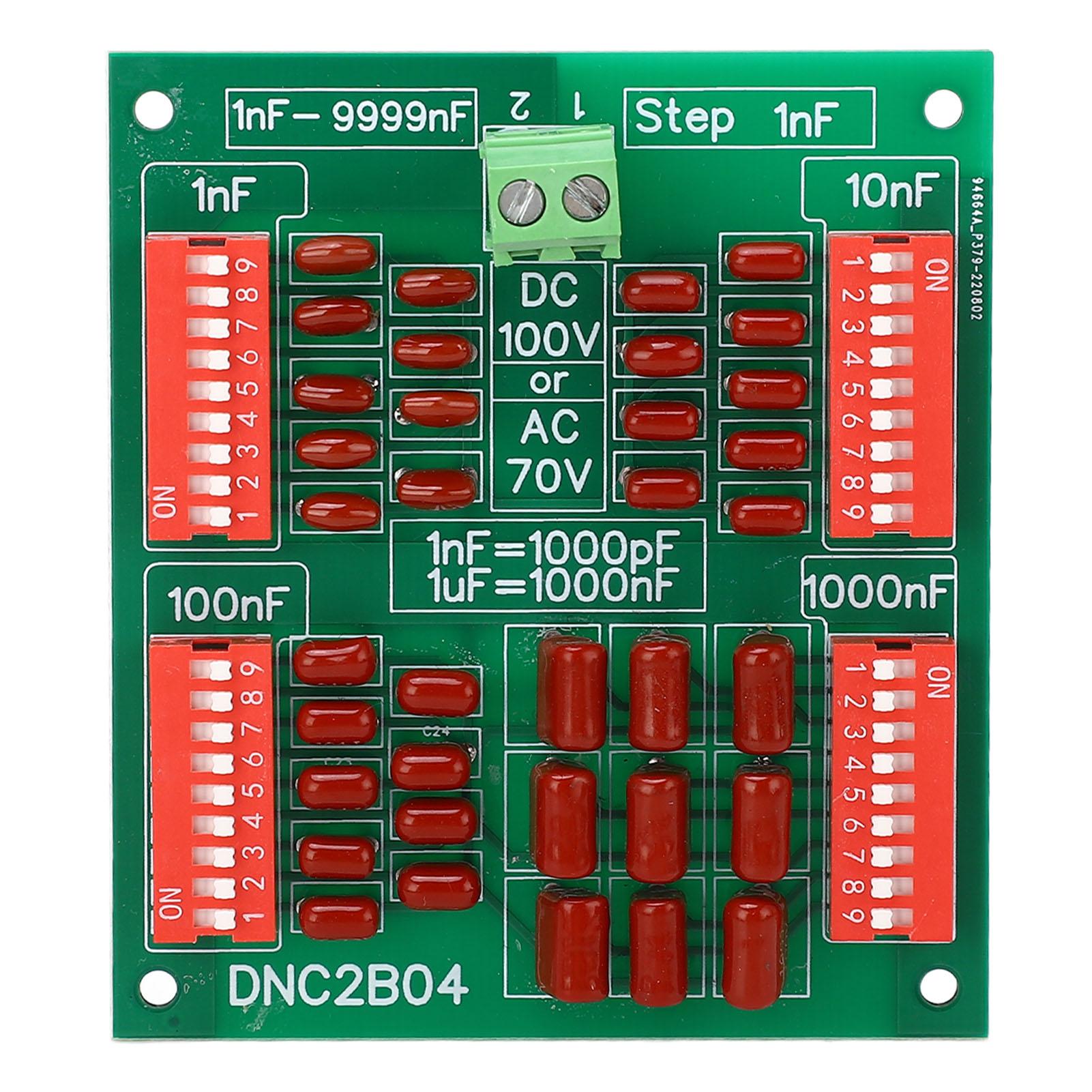 1nF Step 4 Digit Decade Programmable Capacitor Board Polypropylene Film Capacitor DC100V AC70V
1nF Step 4 Digit Decade Programmable Capacitor Board Polypropylene Film Capacitor DC100V AC70V