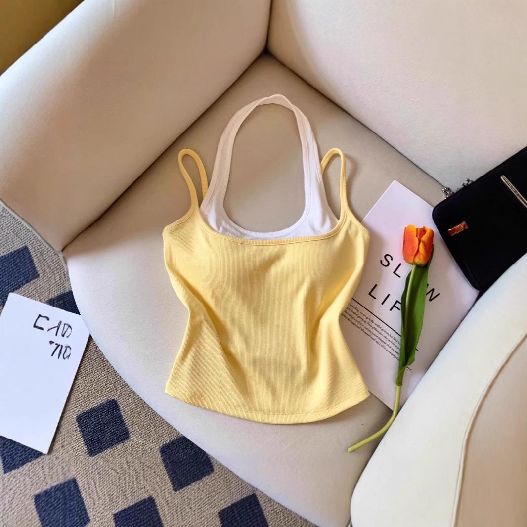 Dopamine Yellow Thai Halter Tank Top with Chest Pad – Women s Summer Outerwear Featuring Beautiful Back Design. S
Dopamine Yellow Thai Halter Tank Top with Chest Pad – Women s Summer Outerwear Featuring Beautiful Back Design. S