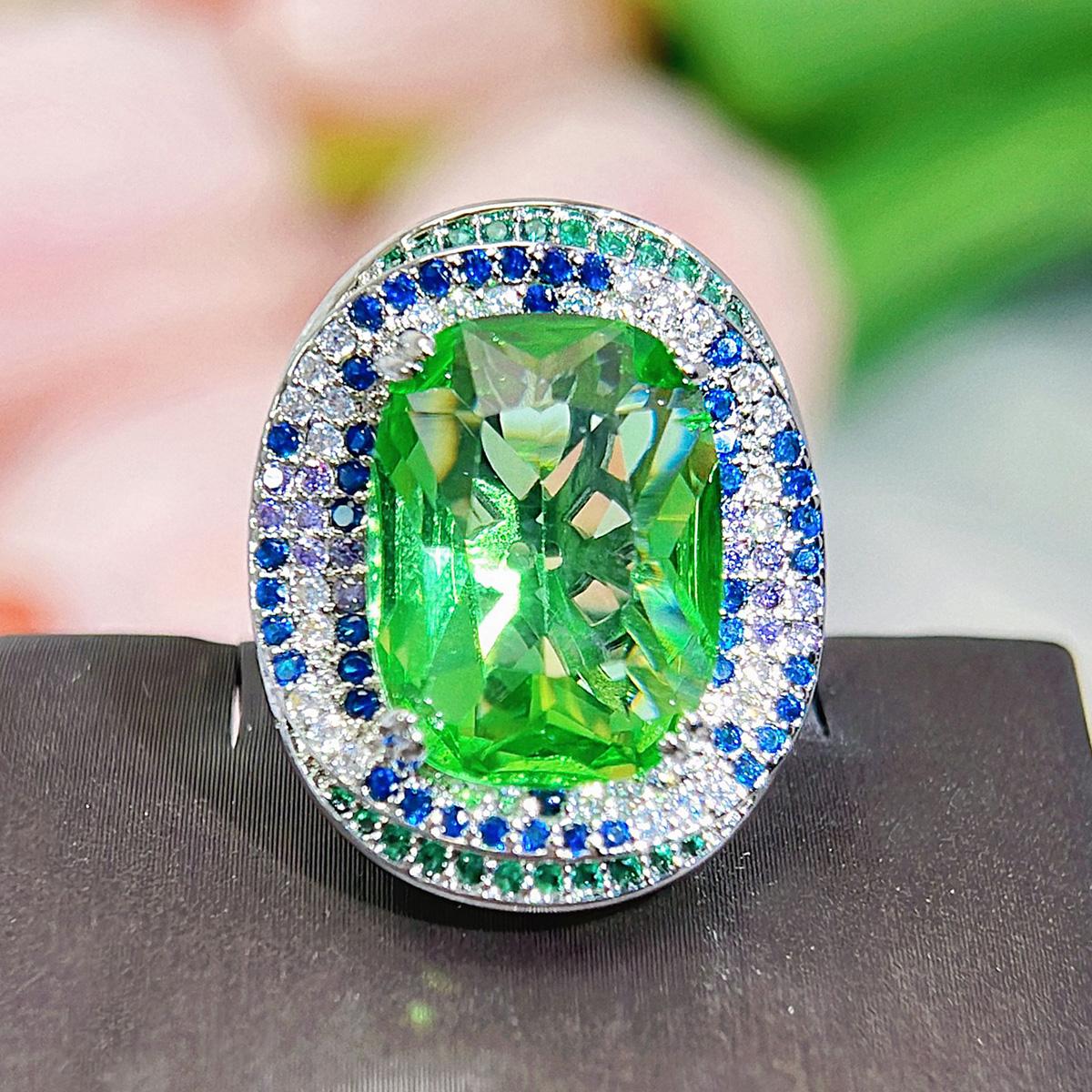 CMM Высокое качество, кольцо на большой палец, изумрудный цвет, бижутерия, аксессуары, регулируемое кольцо, вечерние, свадебные, для женщин изумрудный