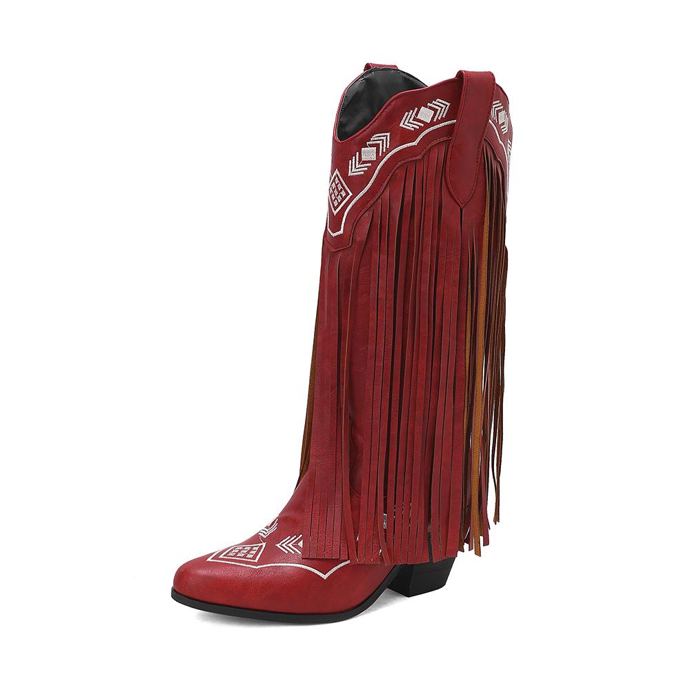 Beige Red Women Mid Calf Western Boots High Square Heel Big Size 48 39
Beige Red Women Mid Calf Western Boots High Square Heel Big Size 48 39