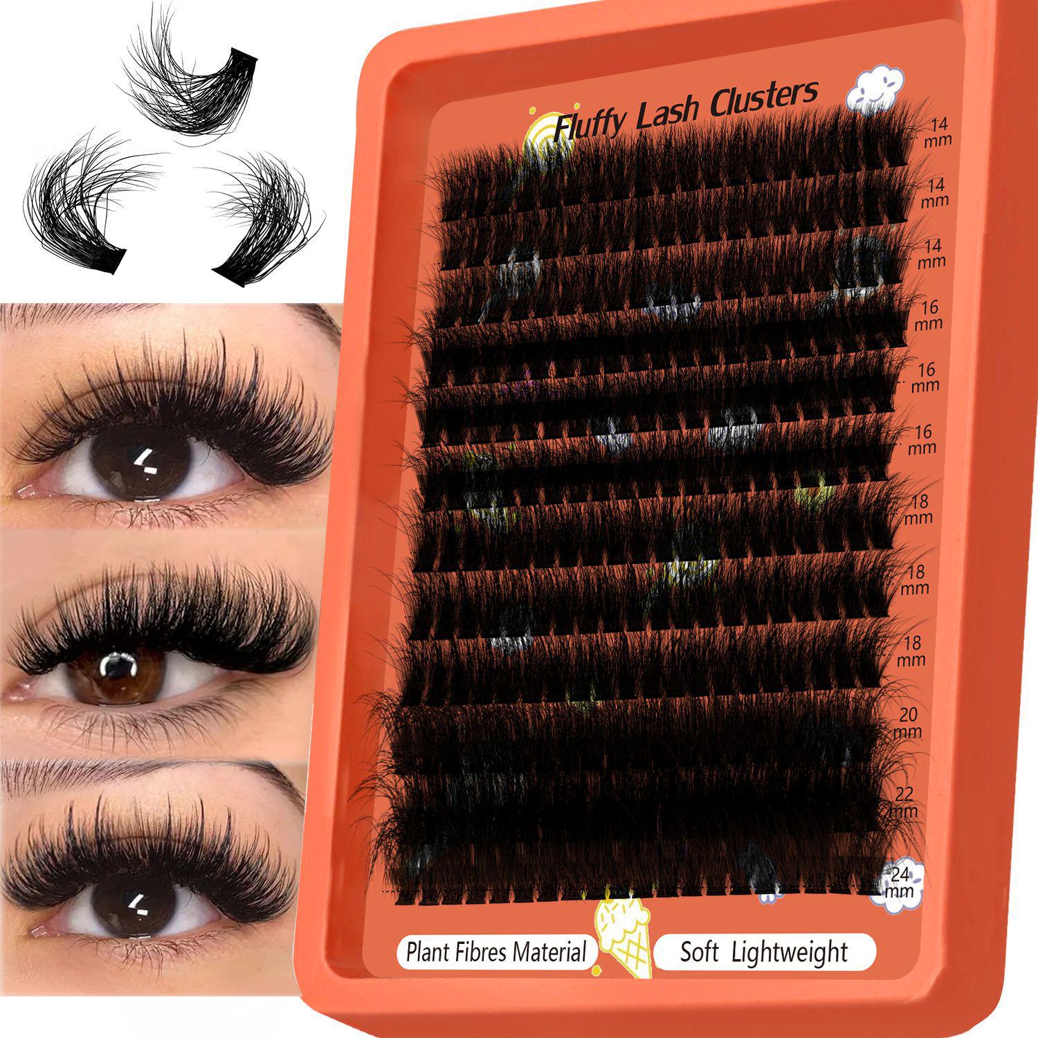 240 Large Capacity 3D Fluffy Faux Mink Eyelash Clusters - 80D/100D Segmented Stereo Self-Grafting Lashes. 14-24mm Mixed Length
240 Large Capacity 3D Fluffy Faux Mink Eyelash Clusters - 80D/100D Segmented Stereo Self-Grafting Lashes. 14-24mm Mixed Length