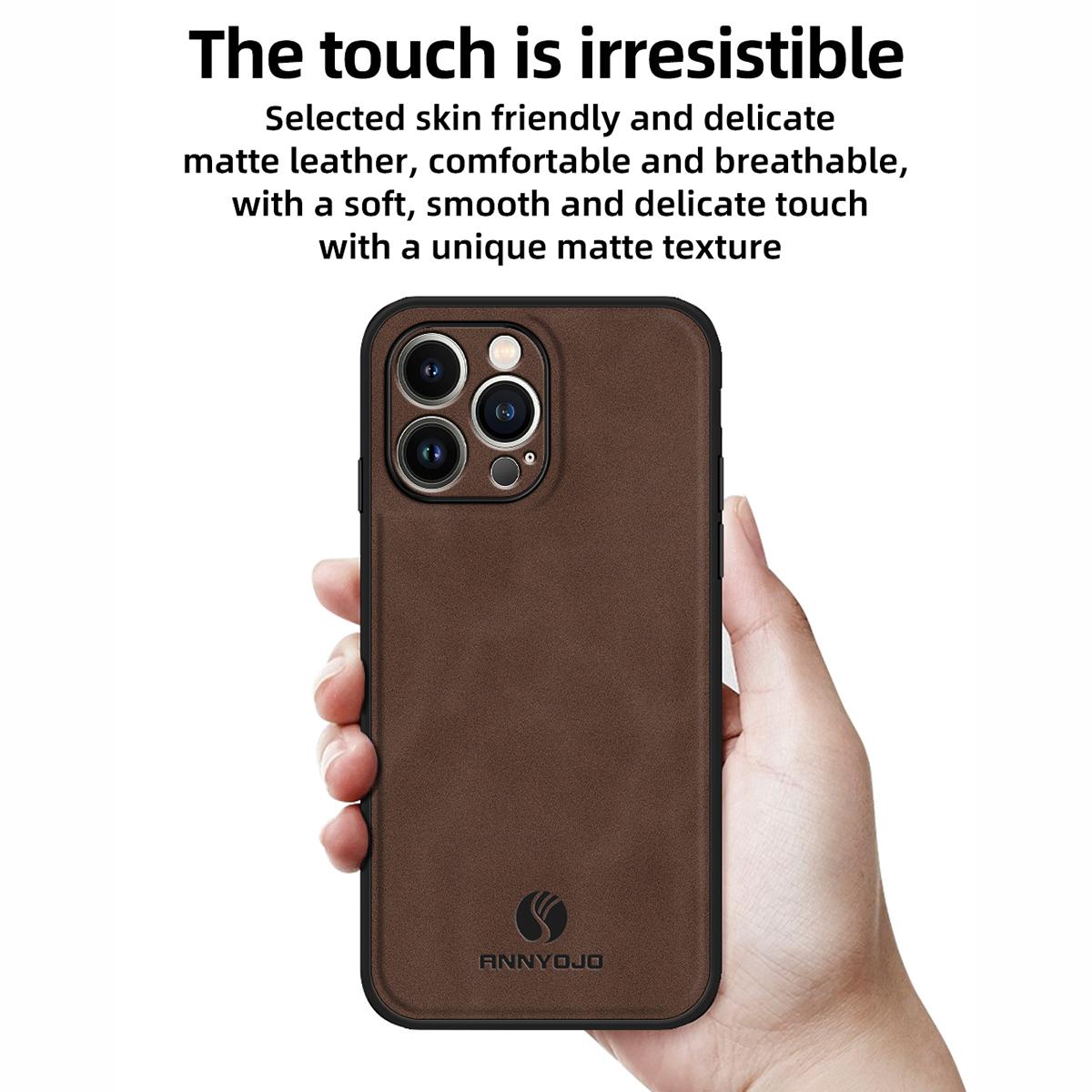 ANNYOJO For iPhone 15 Pro Case Scratch Proof PU Leather+PC+TPU Phone Cover Grey 
ANNYOJO For iPhone 15 Pro Case Scratch Proof PU Leather+PC+TPU Phone Cover Grey