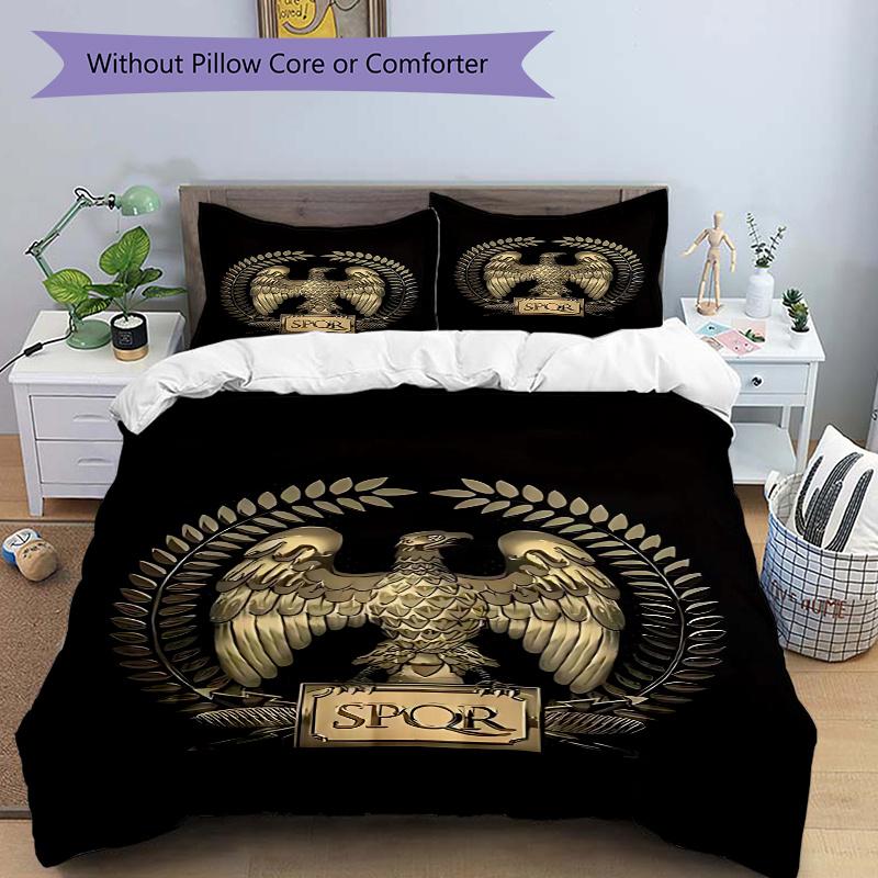 3pcs SPQR Eagle Crest Bedding Set - Includes One Quilt Cover and Two Pillowcases (No Core) - Perfect for Bedroom Decor and Guest Room Accessories - Fe 135x200cm
3pcs SPQR Eagle Crest Bedding Set - Includes One Quilt Cover and Two Pillowcases (No Core) - Perfect for Bedroom Decor and Guest Room Accessories - Fe 135x200cm