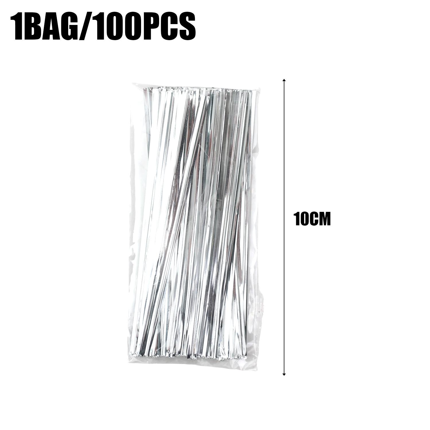 Reusable Metallic Twist Tie Bread Candy Bag Ties DIY Crafts Plant Flower Binding Wire Party Favor Gifts Wrapping Foil Twists Tie 100PCS(1bag) серебряный
Reusable Metallic Twist Tie Bread Candy Bag Ties DIY Crafts Plant Flower Binding Wire Party Favor Gifts Wrapping Foil Twists Tie 100PCS(1bag) серебряный