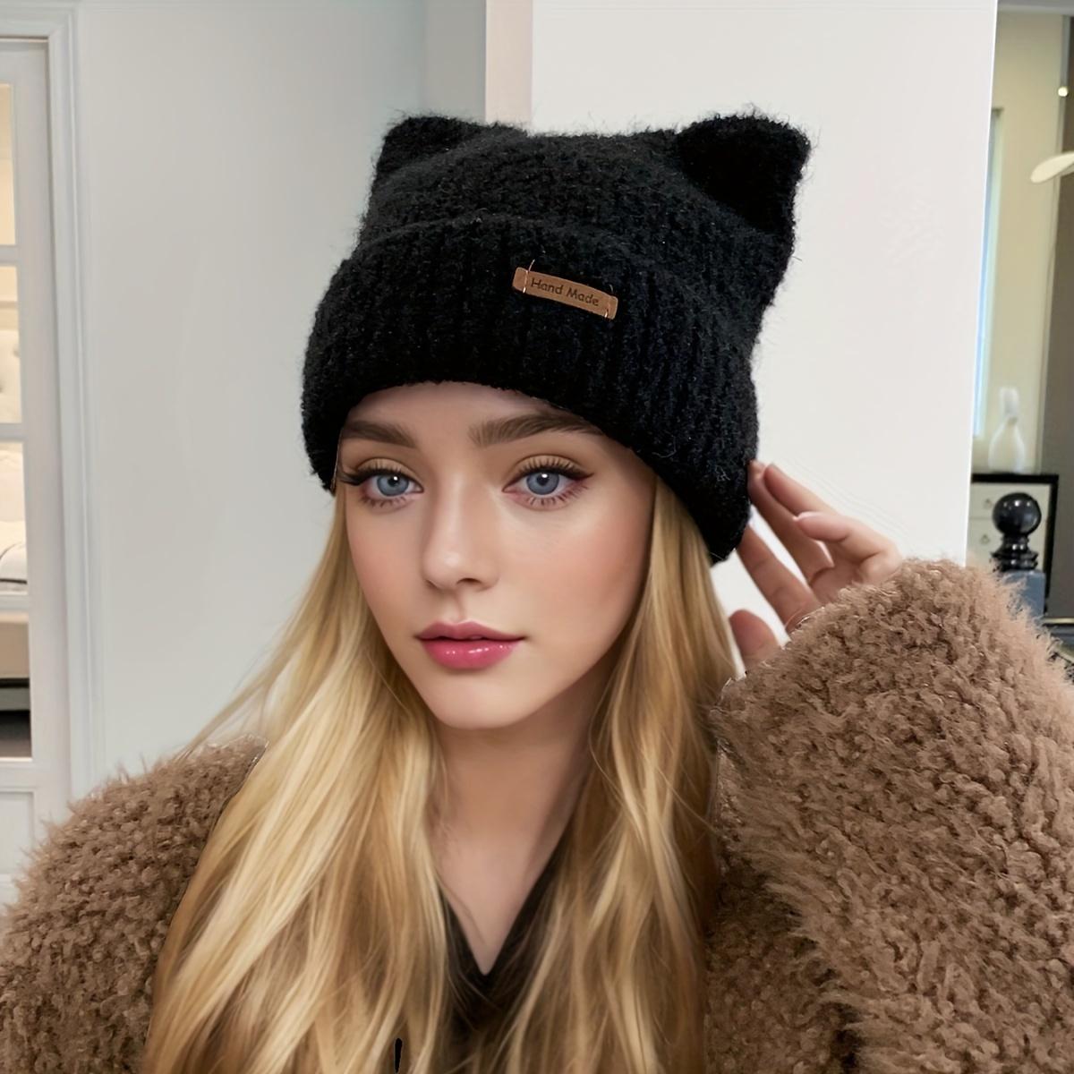 1 шт. шикарная кожаная шапка-бини с ушками - женские вязаные аксессуары для путешествий на свежем воздухе - утолщенная теплая однотонная повседневная шапка для зимы чёрный
1 шт. шикарная кожаная шапка-бини с ушками - женские вязаные аксессуары для путешествий на свежем воздухе - утолщенная теплая однотонная повседневная шапка для зимы чёрный