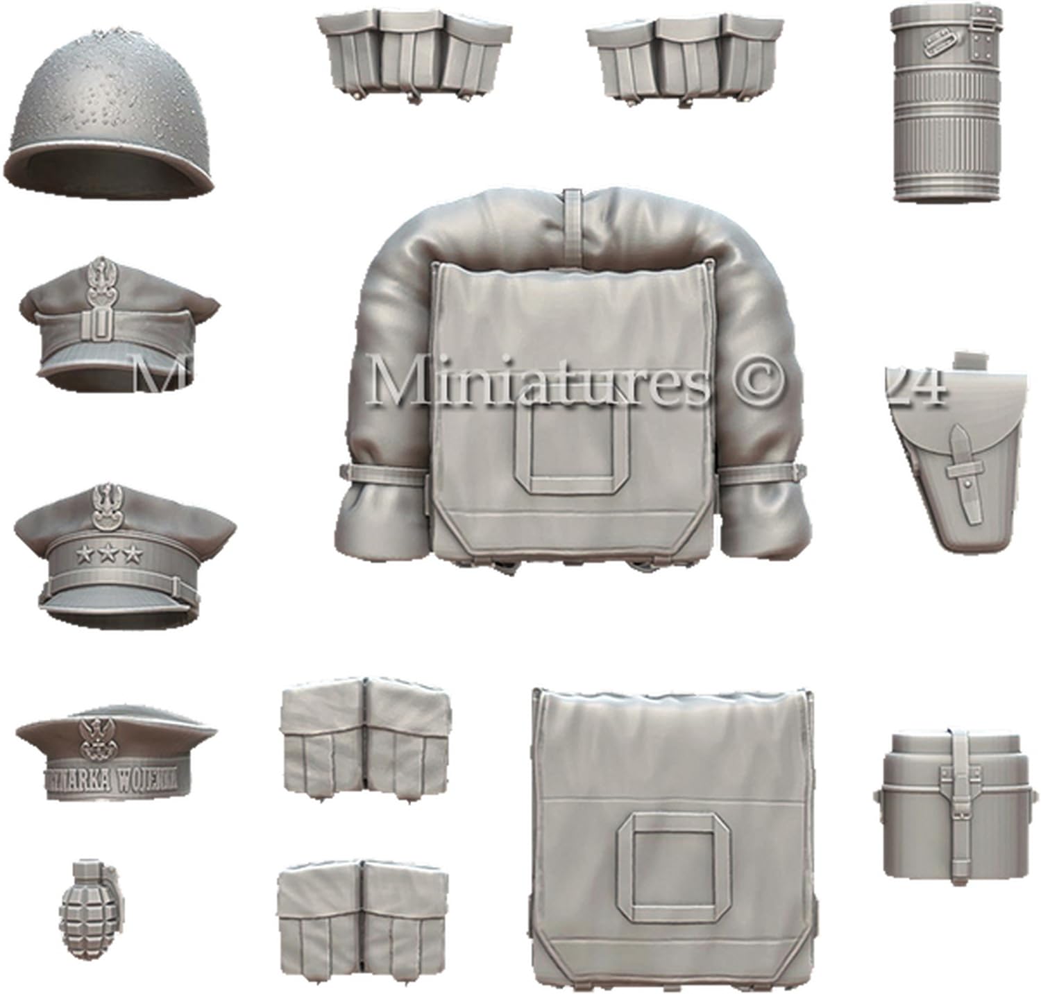 Mantis Miniature Polish Army 1939 Infantry Equipment Set 14 Pieces Resin Kit MAC53 1/35
Mantis Miniature Polish Army 1939 Infantry Equipment Set 14 Pieces Resin Kit MAC53 1/35