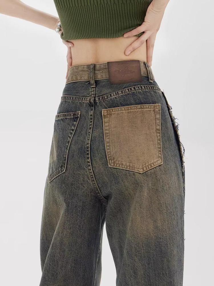 Women s High-Waist Retro Distressed Wide-Leg Jeans - Spring/Autumn Floor-Length Trousers 3XL
Women s High-Waist Retro Distressed Wide-Leg Jeans - Spring/Autumn Floor-Length Trousers 3XL