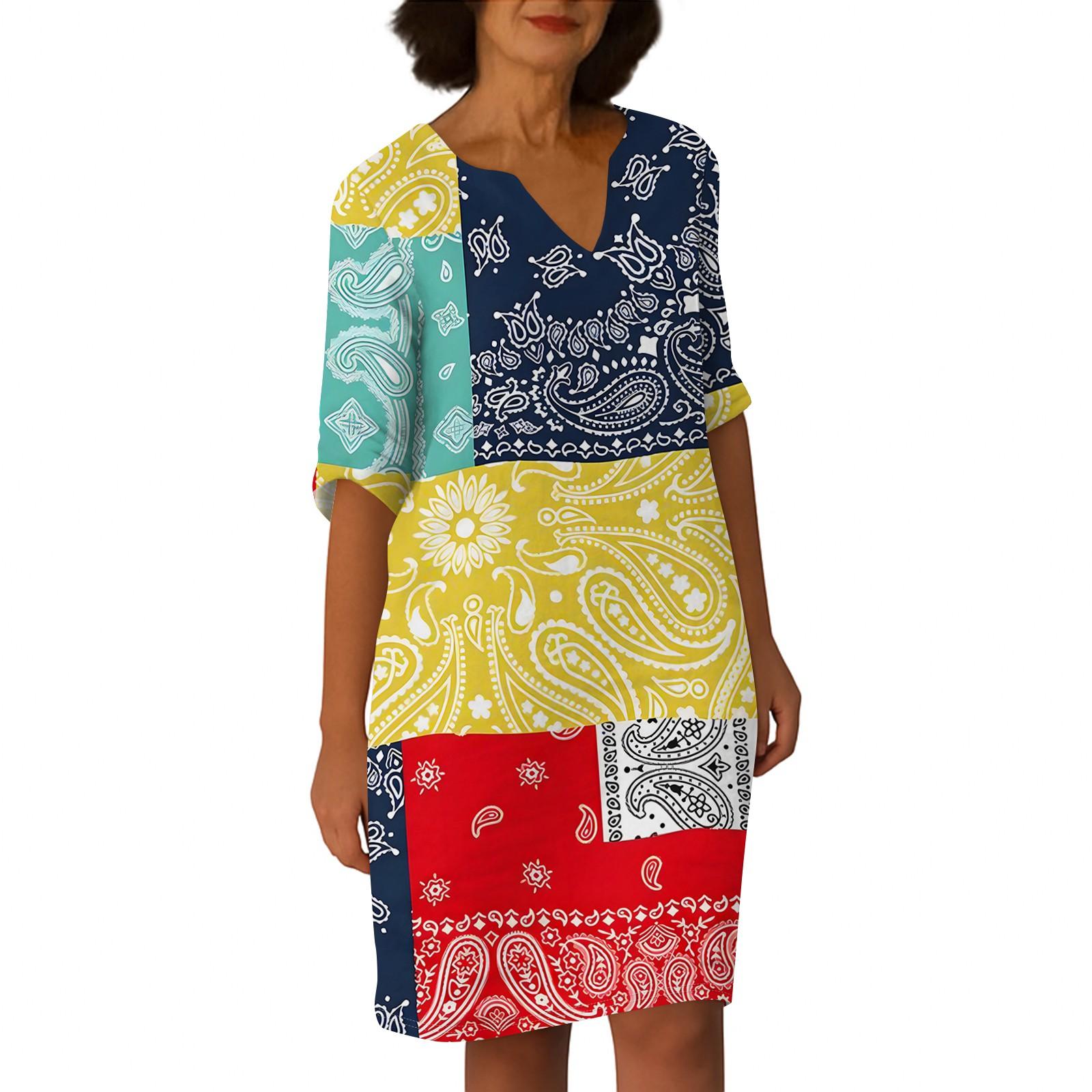 Сукні для жінок Вінтажна туніка з талією міді, літня повсякденна сукня з половиною рукава XL жовтий
Сукні для жінок Вінтажна туніка з талією міді, літня повсякденна сукня з половиною рукава XL жовтий