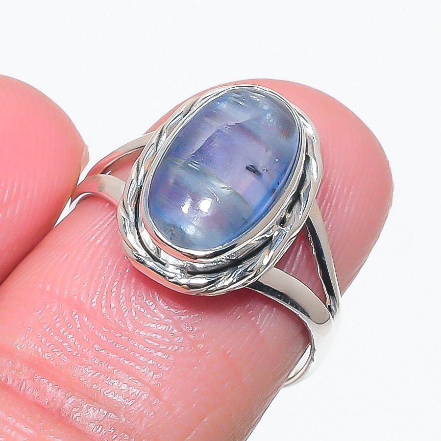 Natural Blue Kyanite Gemstone Handmade 925 Solid Silver Jewelry Ring Size 7 Y6I81
Natural Blue Kyanite Gemstone Handmade 925 Solid Silver Jewelry Ring Size 7 Y6I81