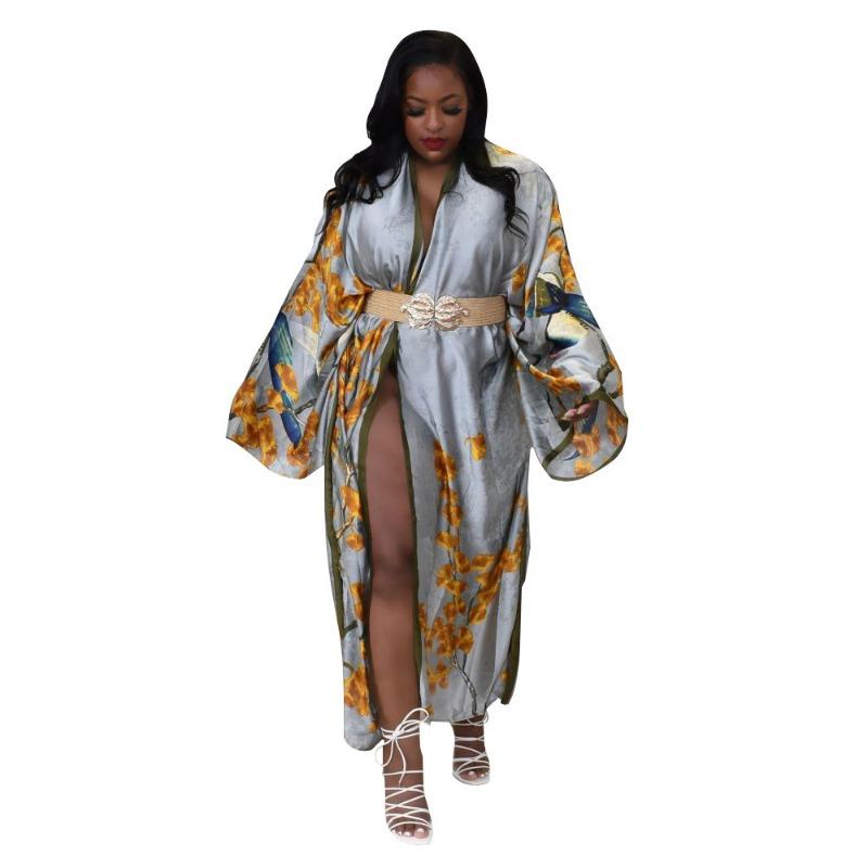Women s Sunflower Print Maxi Kimono Loose Batwing Sleeve Open Front Long Cardigan Boho Beach Cover Up OneSize сірий
Women s Sunflower Print Maxi Kimono Loose Batwing Sleeve Open Front Long Cardigan Boho Beach Cover Up OneSize сірий