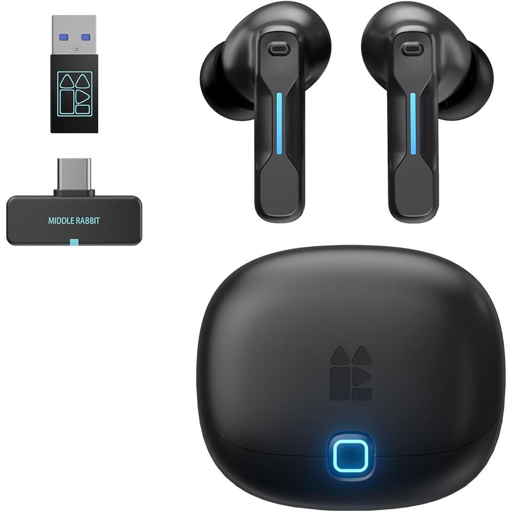 Middle Rabbit SW5 2.4G Wireless Gaming Earphones with Microphone, 20ms Low Latency, Dual Mode for PC PS5 PS4
Middle Rabbit SW5 2.4G Wireless Gaming Earphones with Microphone, 20ms Low Latency, Dual Mode for PC PS5 PS4