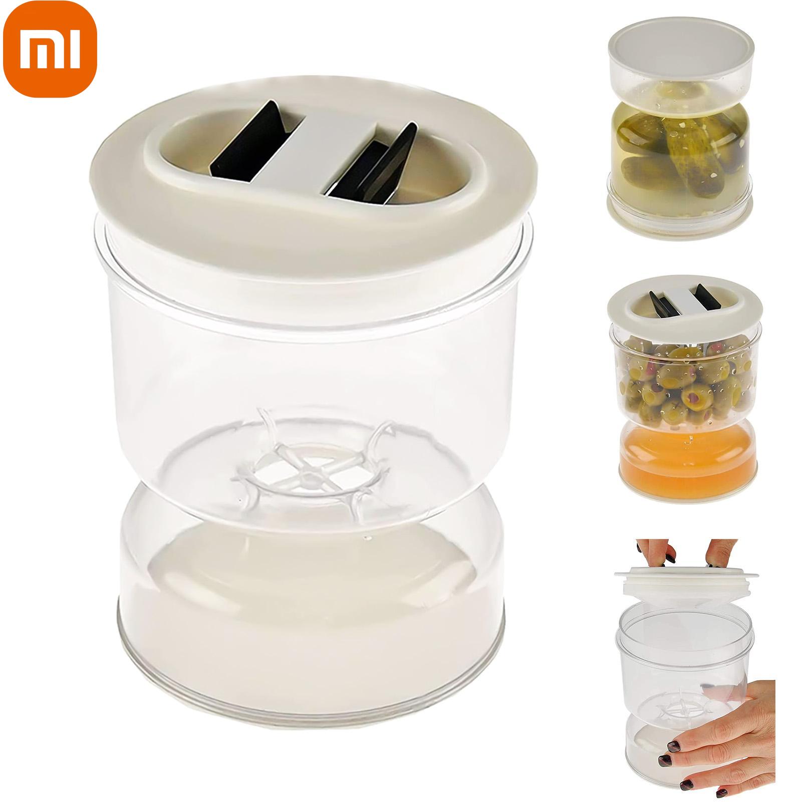 XiaomiPickle Olive Hourglass Jar Pickle Juice Wet and Dry Separator Food Container with Strainer Flip Airtight Lid
XiaomiPickle Olive Hourglass Jar Pickle Juice Wet and Dry Separator Food Container with Strainer Flip Airtight Lid