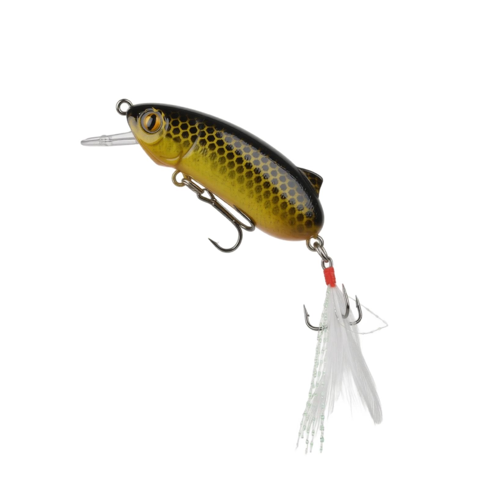 Fishing Lure Bionic Hard Bait Artificial Lifelike Crankbait with Feathered Treble Hooks for Freshwater Fishing Trolling and Casting one size
Fishing Lure Bionic Hard Bait Artificial Lifelike Crankbait with Feathered Treble Hooks for Freshwater Fishing Trolling and Casting one size
