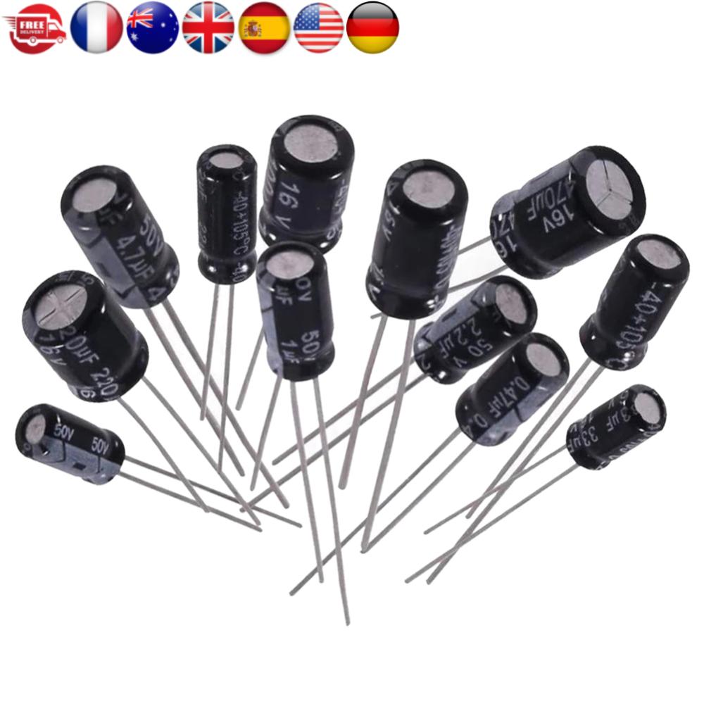 500Pcs 24 Values 16-50V 0.1-1000uF Electrolytic Capacitor Assortment Kit Metal Electrolytic Capacitors Low Voltage Capacitor Kit United States
500Pcs 24 Values 16-50V 0.1-1000uF Electrolytic Capacitor Assortment Kit Metal Electrolytic Capacitors Low Voltage Capacitor Kit United States