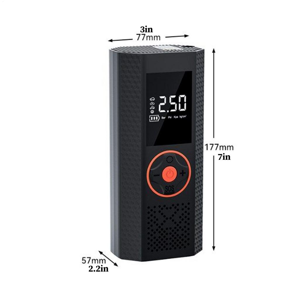 Portable Tire Inflator With Digital Gauge Rechargeable Car Tire Inflator Bike Pump For Motorcycle Bike Vehicle Electric Scooter чорний
Portable Tire Inflator With Digital Gauge Rechargeable Car Tire Inflator Bike Pump For Motorcycle Bike Vehicle Electric Scooter чорний