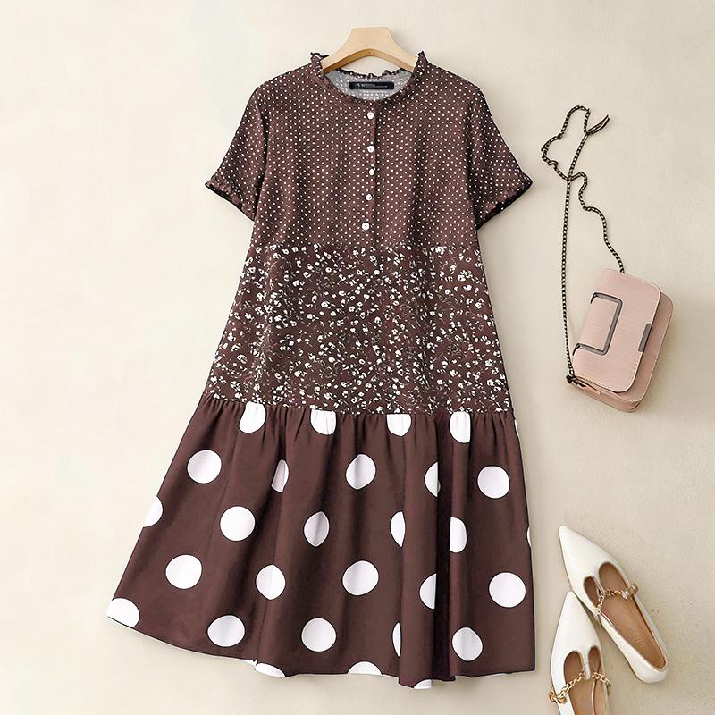 ZANZEA Women Casual Round Neck Polka Dot Print Loose Short Sleeve Dress 5XL
ZANZEA Women Casual Round Neck Polka Dot Print Loose Short Sleeve Dress 5XL