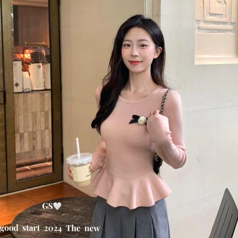 Korean-Style Ruffle Long-Sleeve T-Shirt: Age-Reducing, Slimming, Niche Sweet Design for Early Autumn One Size
Korean-Style Ruffle Long-Sleeve T-Shirt: Age-Reducing, Slimming, Niche Sweet Design for Early Autumn One Size