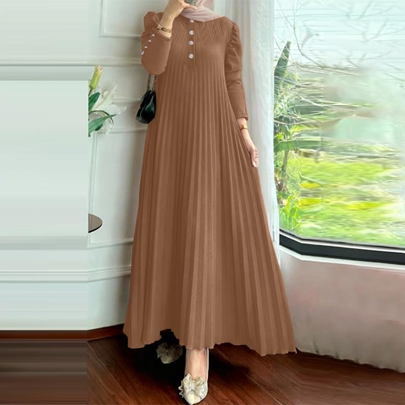 ZANZEA Женское повседневное платье с круглым вырезом и длинными рукавами, плиссированное 4XL коричневый
ZANZEA Женское повседневное платье с круглым вырезом и длинными рукавами, плиссированное 4XL коричневый