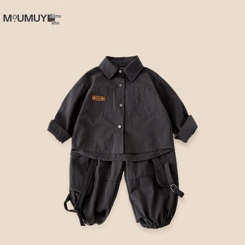 Boys Japanese Workwear-Style Cotton Shirt 2025 Spring Streetwear Two-Piece Set 100 cm серый
Boys Japanese Workwear-Style Cotton Shirt 2025 Spring Streetwear Two-Piece Set 100 cm серый