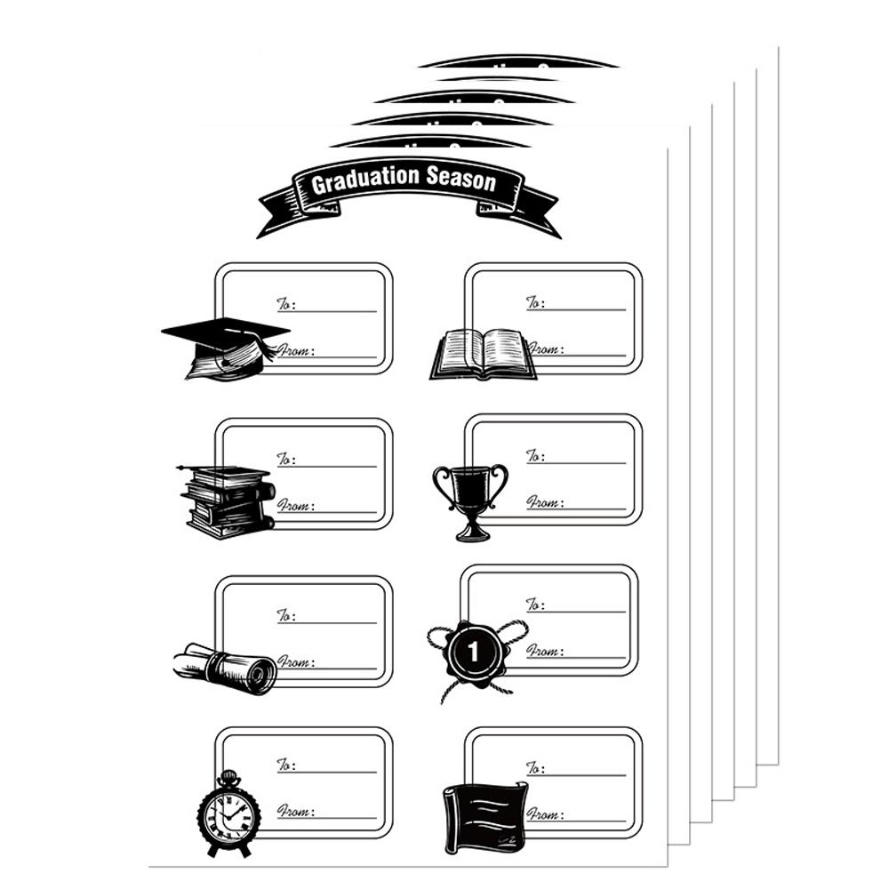 6 шт. наклеек для выпускного вечера, креативные этикетки в виде шляпы и трофея для запечатывания конфет и украшения фотобудки 18x13cm
6 шт. наклеек для выпускного вечера, креативные этикетки в виде шляпы и трофея для запечатывания конфет и украшения фотобудки 18x13cm