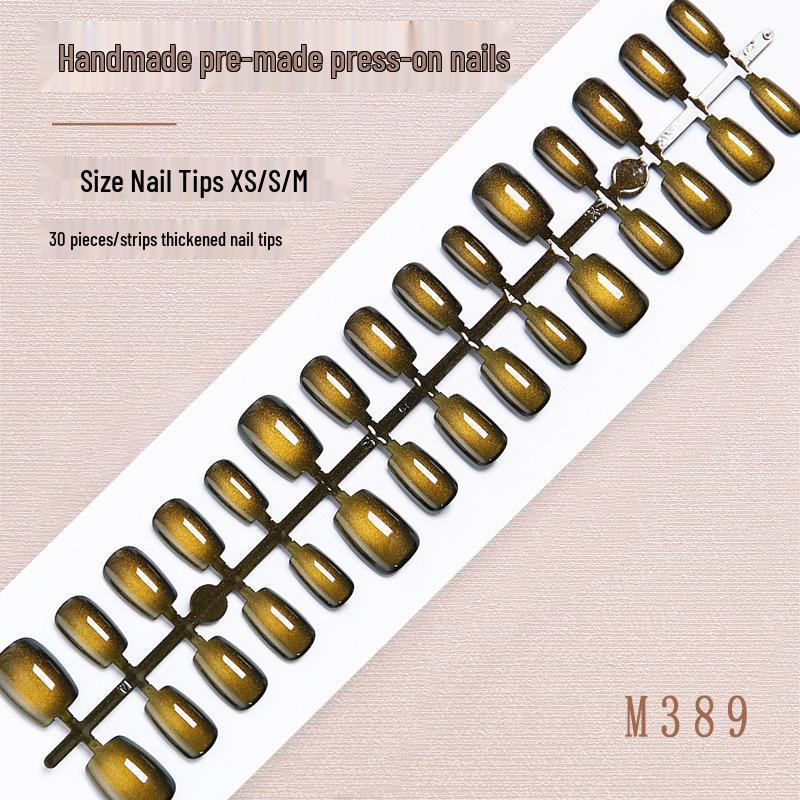 Chasing Light Cat Eye Nail Stickers - Gold & Black Fake Nails Wearable Nail Art Pieces
Chasing Light Cat Eye Nail Stickers - Gold & Black Fake Nails Wearable Nail Art Pieces