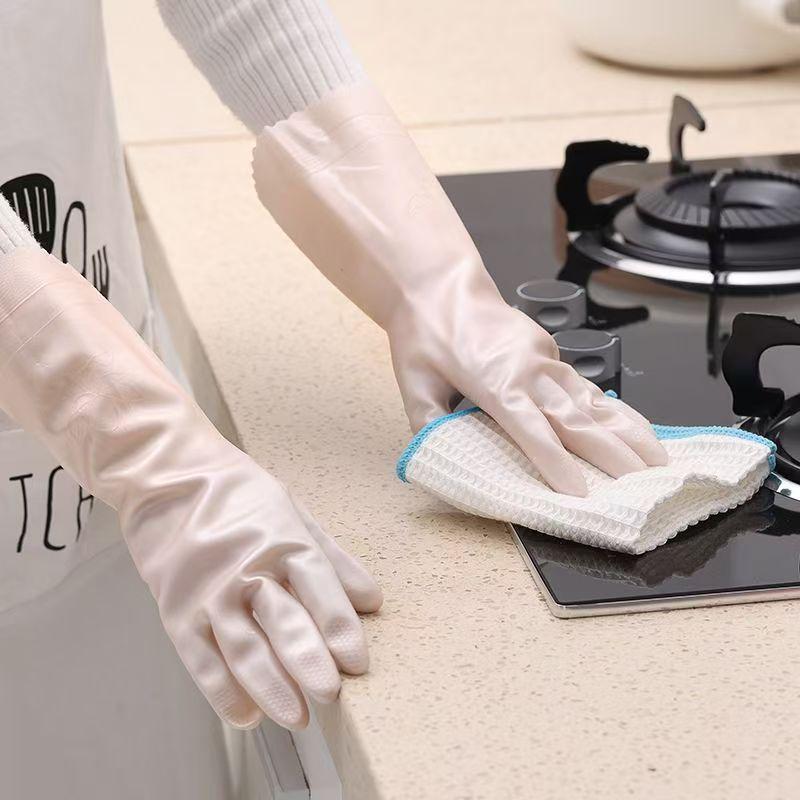 Thick Waterproof PVC Rubber Gloves with Velvet Lining for Dishwashing and Kitchen Cleaning Medium
Thick Waterproof PVC Rubber Gloves with Velvet Lining for Dishwashing and Kitchen Cleaning Medium