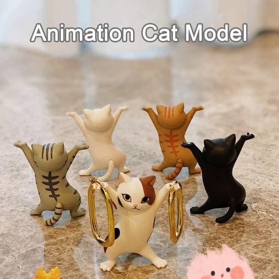 Танцующая фигурка кота, украшение, очаровательный внешний вид, мини-размер, забавная мультяшная статуя кота, модель животного, орнамент Random one
Танцующая фигурка кота, украшение, очаровательный внешний вид, мини-размер, забавная мультяшная статуя кота, модель животного, орнамент Random one
