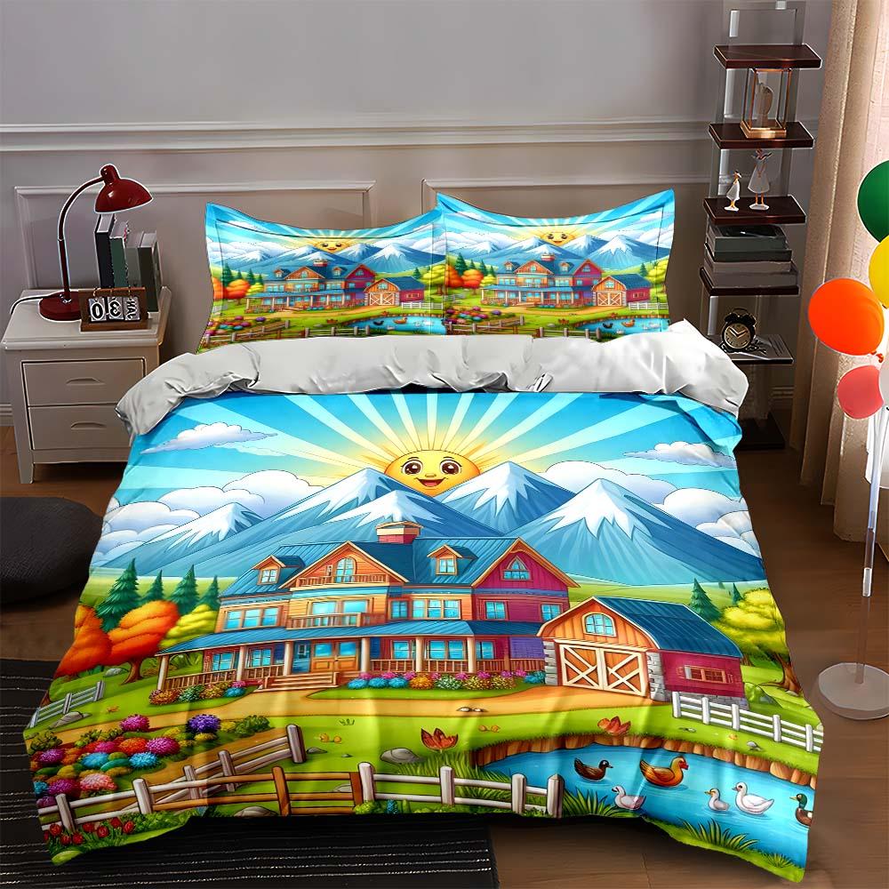 Sunny countryside scene Bedding Duvet cover sets Duvet covers Pillowcases gifts (1 * Duvet Cover 2 * Pillowcases, without duvet insert) 135x200cm
Sunny countryside scene Bedding Duvet cover sets Duvet covers Pillowcases gifts (1 * Duvet Cover 2 * Pillowcases, without duvet insert) 135x200cm