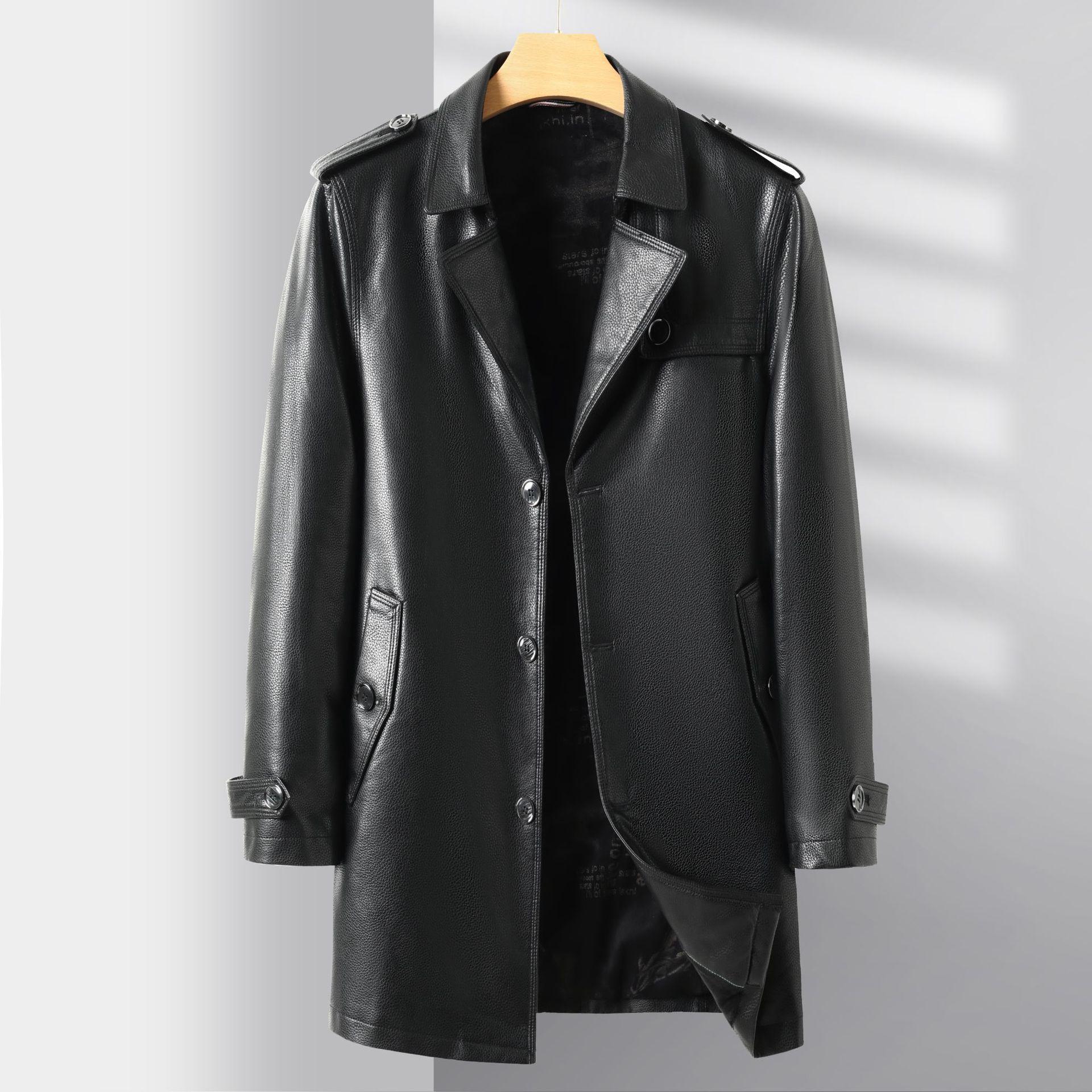 Genuine Leather Windbreaker Mid-length Men s Casual Sheepskin Jacket High-end Velvet Suit Leather Jacket 195
Genuine Leather Windbreaker Mid-length Men s Casual Sheepskin Jacket High-end Velvet Suit Leather Jacket 195