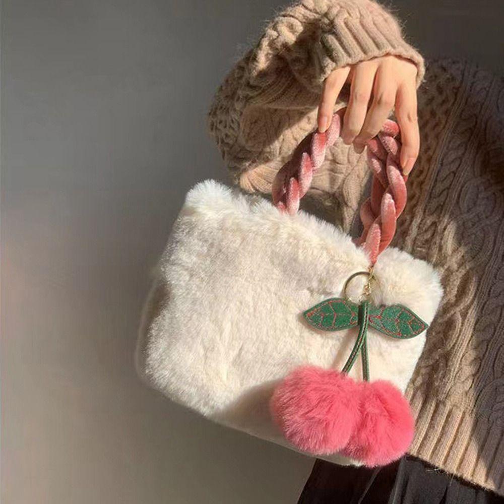 Bag Large Capacity Crossbody Bag Plush Handbag Female Handbag Small Square Bag Cherry Plush Bag білий
Bag Large Capacity Crossbody Bag Plush Handbag Female Handbag Small Square Bag Cherry Plush Bag білий