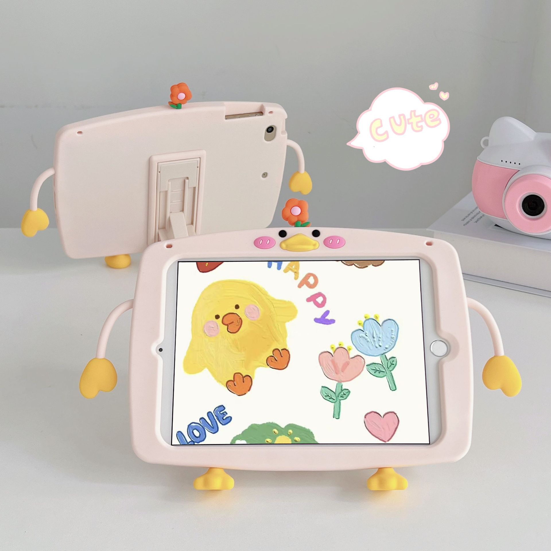 Three-dimensional chick ipad mini123 tablet protective case 10.2 bracket ipad5 silicone air4 suitable ipad mini 12345
Three-dimensional chick ipad mini123 tablet protective case 10.2 bracket ipad5 silicone air4 suitable ipad mini 12345
