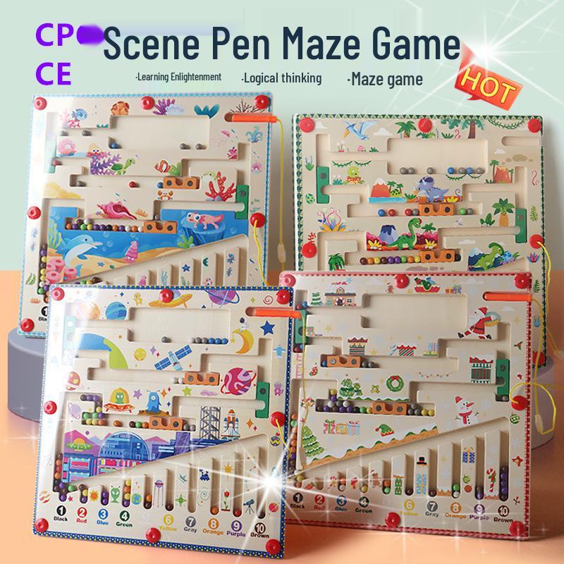 Magnetic Maze - Children s Educational Pen Control Wooden Toy for Focus Training and Color Sorting
Magnetic Maze - Children s Educational Pen Control Wooden Toy for Focus Training and Color Sorting