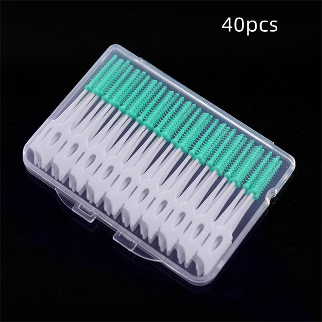 Двойная головка зубной нити Силиконовая щетка Межзубная щетка Зубочистка 40pcs зелёный
Двойная головка зубной нити Силиконовая щетка Межзубная щетка Зубочистка 40pcs зелёный