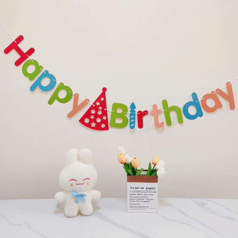 Красочные флажки «С днем рождения» для фотосессии на первый день рождения ребенка
Красочные флажки «С днем рождения» для фотосессии на первый день рождения ребенка