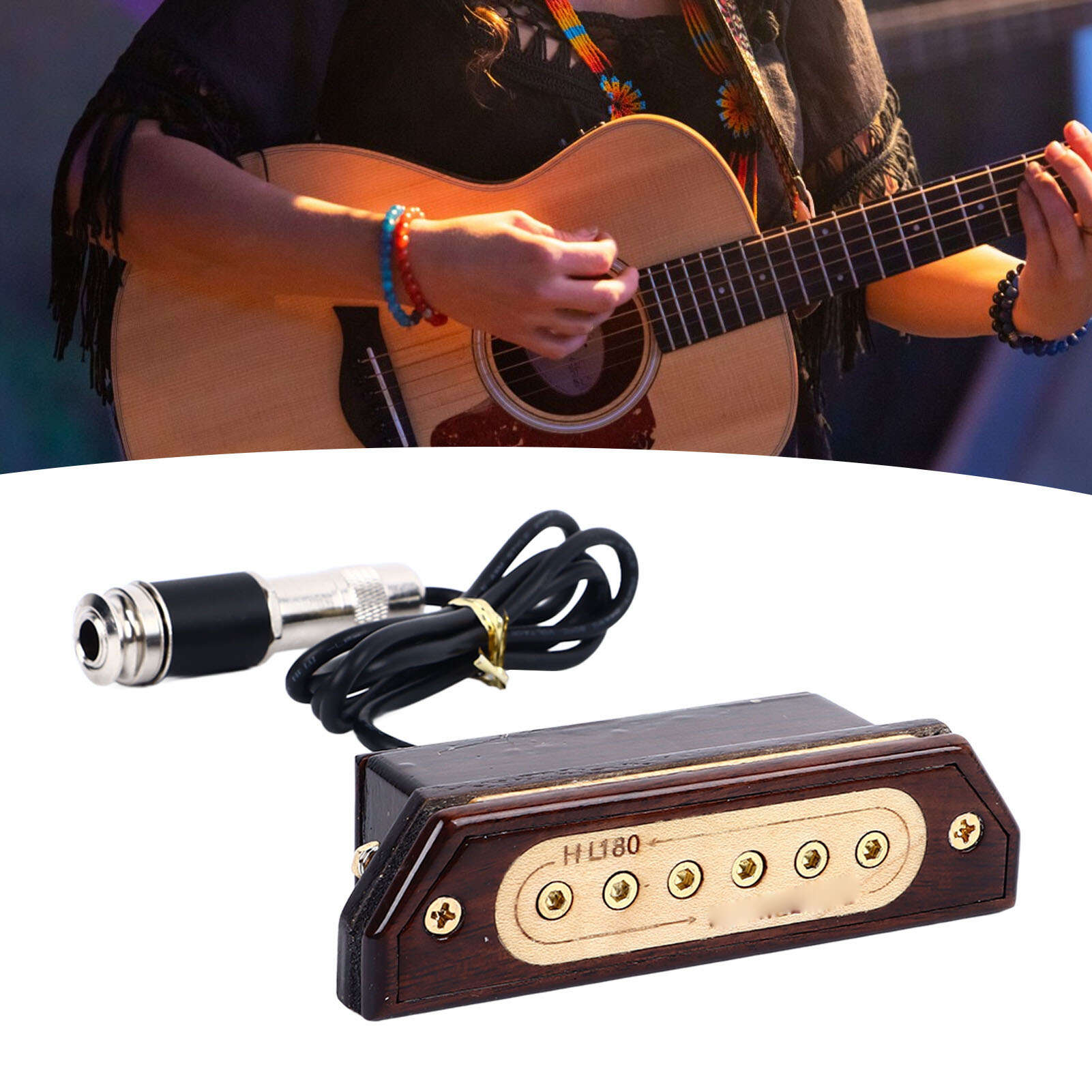 Soundhole Pickup Штамповка Бесплатная акустическая гитара Регулятор громкости и тона Аксессуары для инструментов GMB307 Коричневый
Soundhole Pickup Штамповка Бесплатная акустическая гитара Регулятор громкости и тона Аксессуары для инструментов GMB307 Коричневый