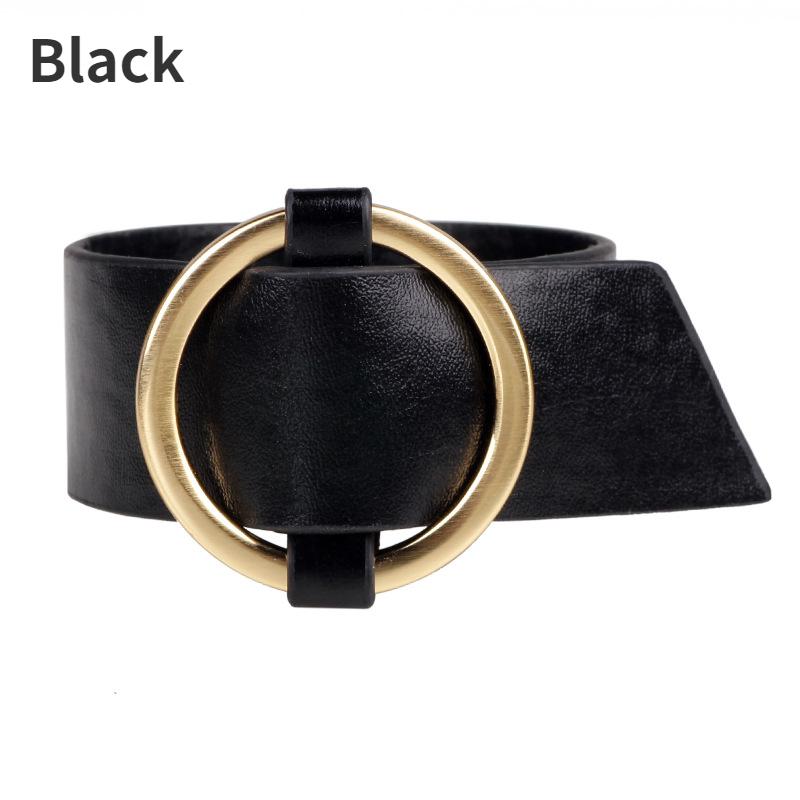 1Pc Women Leather Punk Style Round Wide Bangle Cuff Bracelet Trendy Statement Wristband чорний
1Pc Women Leather Punk Style Round Wide Bangle Cuff Bracelet Trendy Statement Wristband чорний